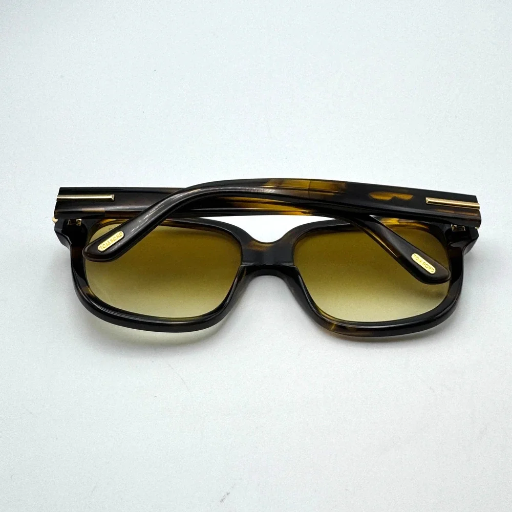 Tom Ford Sunglasses FT1236 56F Havana Square Brown Gradient Lens 58-18-140mm